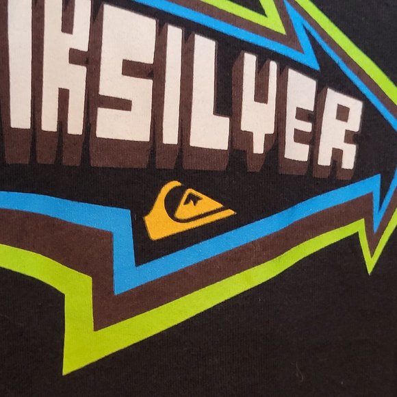 Vintage Quicksilver Echelon Slim Fit Tee Size XL Spellout Logo Design 90s Retro - Picture 4 of 7